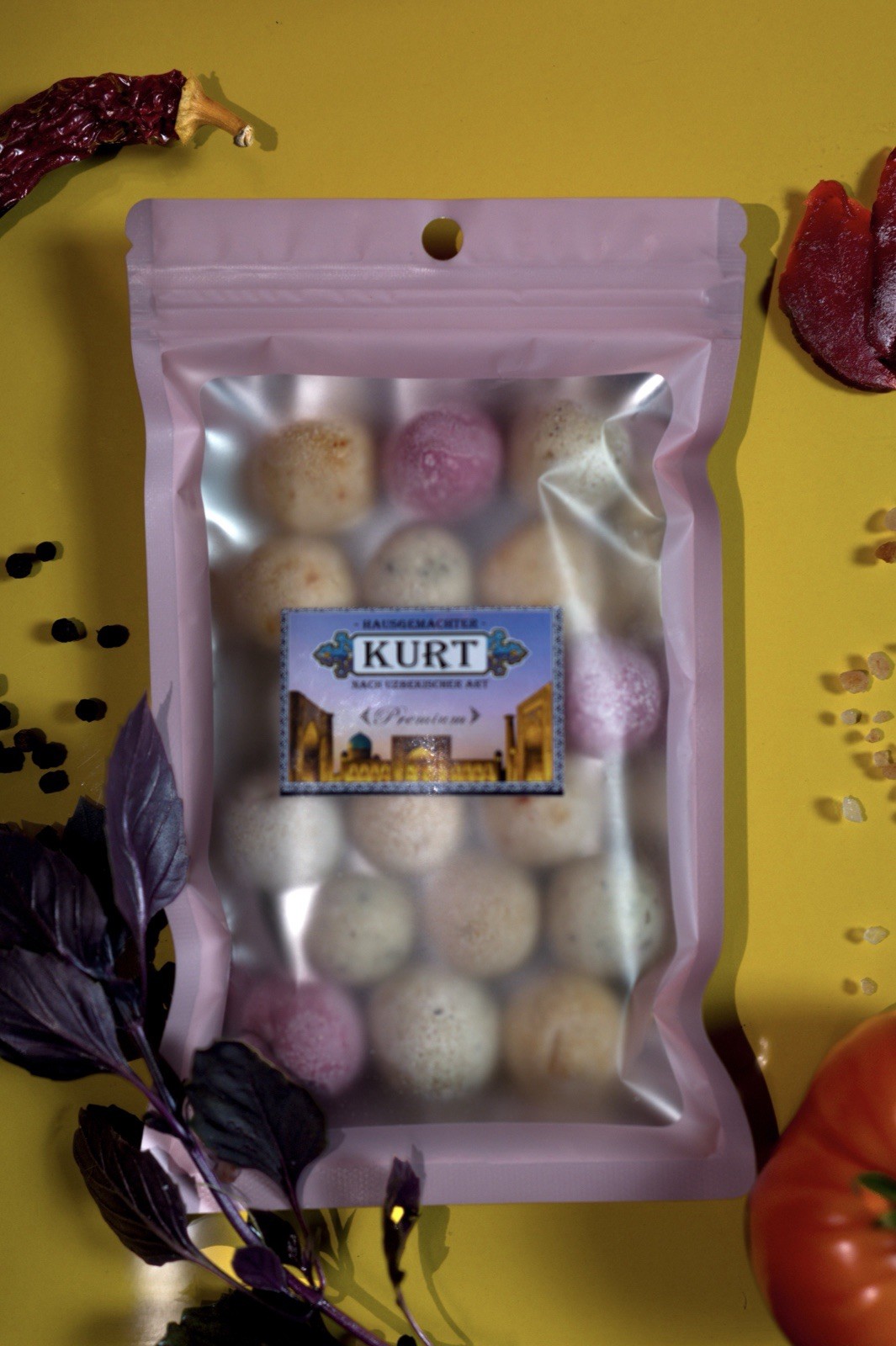 Snack de queso Kurt Premium. 7 variedades aprox.21 uds. al estilo uzbeko-kazajo.
