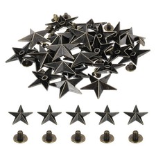 26mm Star Rivets, 25 Sets Leather Rivets Rapid Studs Rivet, Bronze Tone