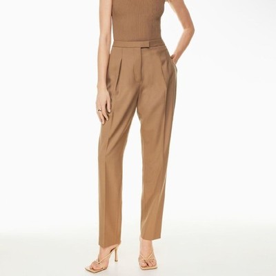NWT Aritzia Babaton Abarca Pant Size 12 Saville High rise tapered trousers wool