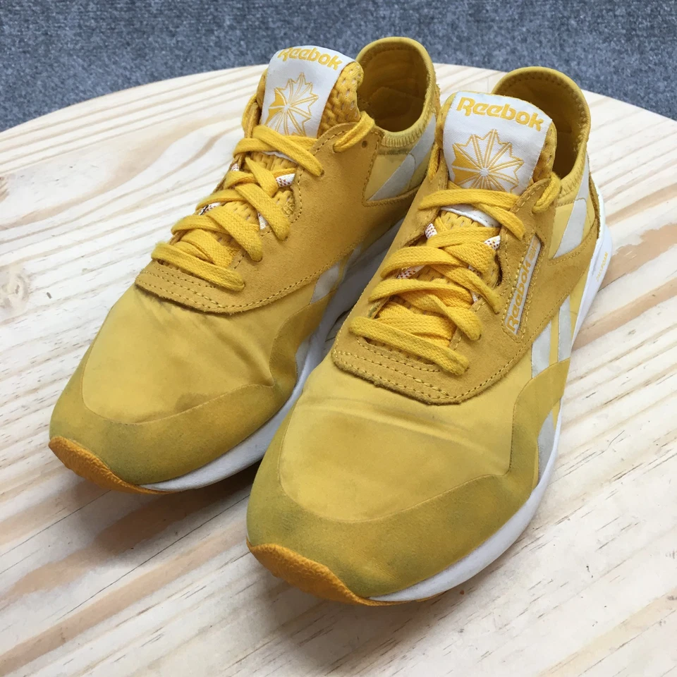 Reebok Shoes Womens 8 Classic Running Sneakers Yellow Low Top Athletic CN3630 - Image 3 of 4