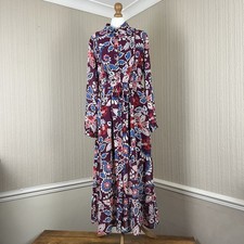 Joe Browns Oh So Unique Printed Floral Maxi Shirt Dress UK 16 Festival Boho