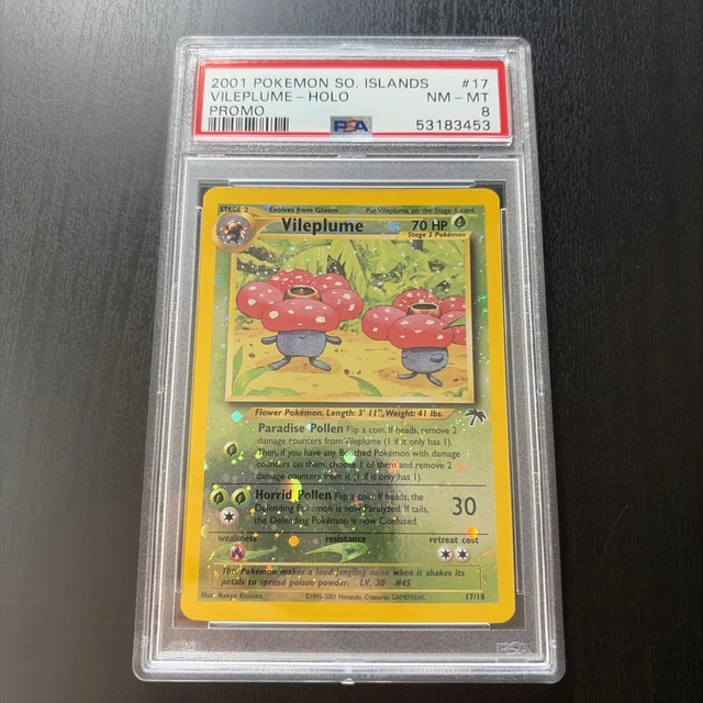 2001 Vileplume Southern Islands Promo 17/18 HOLO Rare Pokemon PSA 8 🌀🌀