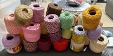 VTG LOT Large Crochet Tatting Cotton Thread Lot Coats  Clark Star J P Lily Gem