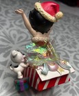 Danbury Mint Betty Boop Christmas Ornament SantaHat Gift Box w/ Puppy Music Box  — photo 3