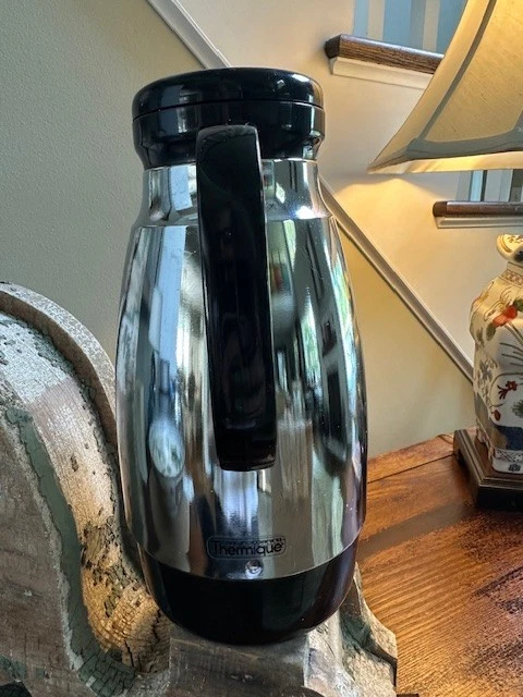 Jarra vintage Crown Corning Thermique cromada aislada para calor o frío-sin usar Foto 2 de 4