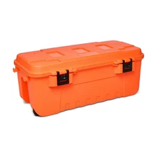 Plano Sportsman's Trunk, Blaze Orange, 27-Gallon Lockable Storage Box