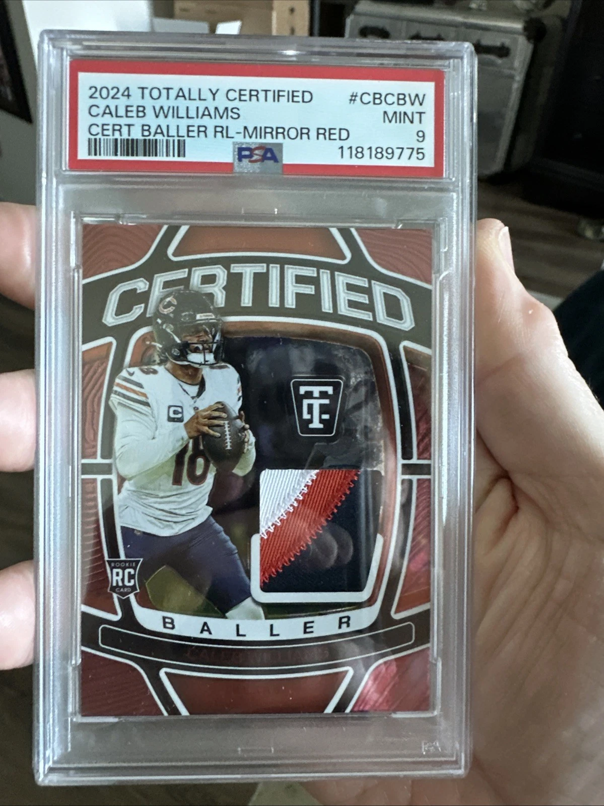 Caleb Williams Panini Totally Certified Certified Baller Relics #CBCBW Mirror Red