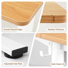 Artiss Standing Desk Electric Adjustable Ergonomic Office Table 100cm Oak — image 9