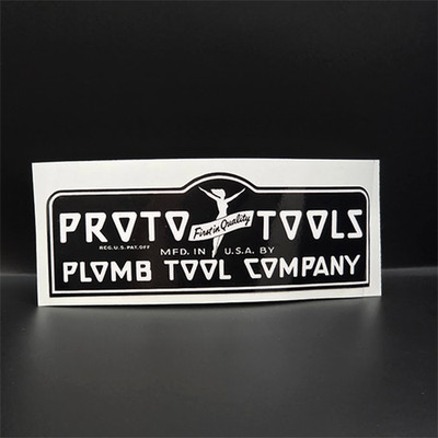 Proto/Plomb Tools Vintage Style DECAL, 6 Inch Vinyl STICKER