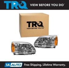 Trq Headlight Assembly Set Fits 2004-2012 Mitsubishi Galant