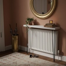 Console Table Radiator Rustic Shelf Wooden 225mm 9" Hairpin Leg 715mm 28"