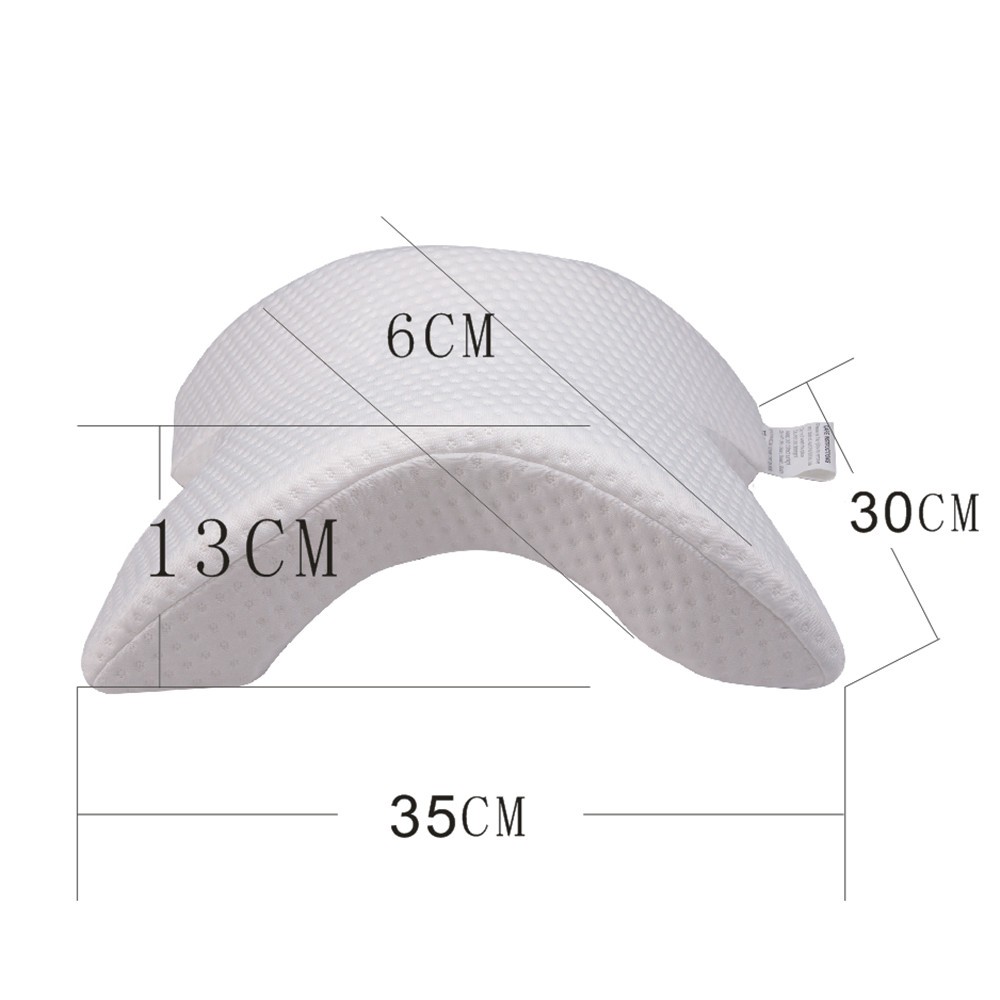 Arch Curved Memory Foam Sleeping Neck Cervical Pillow With Hollow Design Arm
