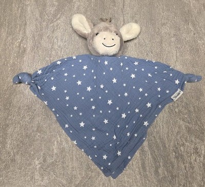   Schmusetuch * Kuscheltuch * Sterntaler * Esel Emmi * Sterne * blau  