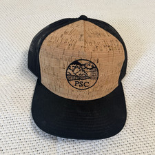 Cork Front Mesh Back Trucker Hat Cap Black Be...