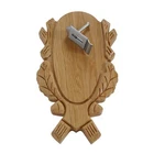1 Piece Carved Roe Deer Trophy Shield Light + 1 Piece Antler Clip