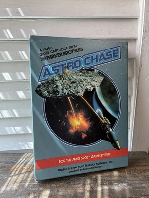 Astro Chase Atari 5200 Game Box Parker Brothers 1983 Vintage Retro Complete CIB 