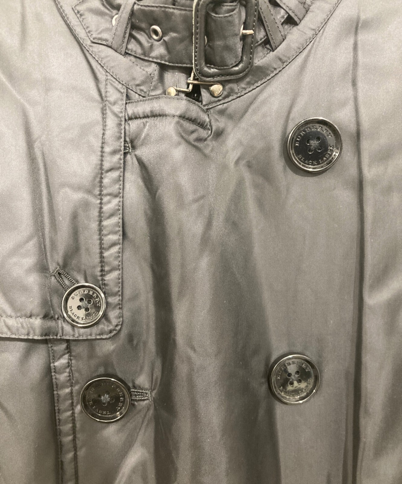 BURBERRY BLACK LABEL Men's Coat BMA43-114-09 Black Nylon Used LL Size XL thumbnail 6