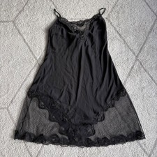 NWT Victoria  s Secret Lace  Mesh Chemise Sheer Lingerie Slip Nightgown Sz L