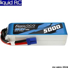 Gens Ace 6S500045E5 22.2V 5000 mAh 6S 45C LiPo Soft Pack EC5