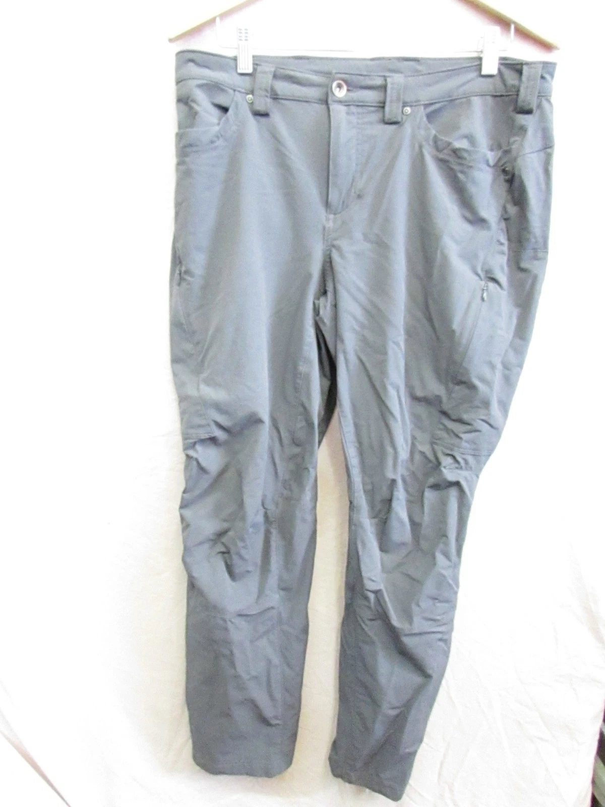 Duluth Trading Flexpedition Pants Womens 14x29 Cargo Tech Softshell Stretch Grey