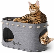 Cat House for Indoor Cats, Cat Bed Cave for Multiple  Large Cats Up to 22 Lb...