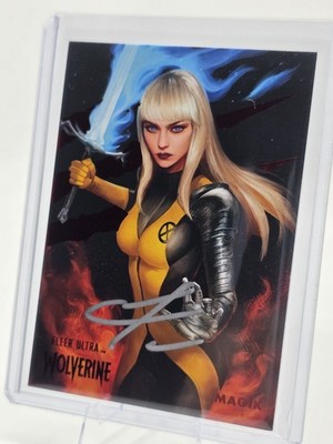 Magik, Crystal Fae - 2023 Fleer Ultra Wolverine #60 Red Foil Artist Autographs