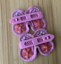 Barrettes Gymboree Dance Team - Motif Tiare Lavande à Pois Violets, Personnage Curly, Vintage, Occasion