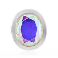 Cavill Mondlicht Quarz AnhäNger 4,18Ct Oval 925 Silber Rhodiniert