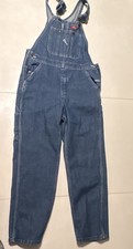 Dickies Blue Denim Overalls Adjustable Straps Multiple Pockets Unisex