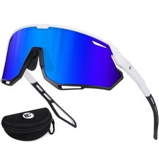 Mens Sports Baseball Sunglasses: TR90 Lightweight Cycling Glasses Wrap Around...