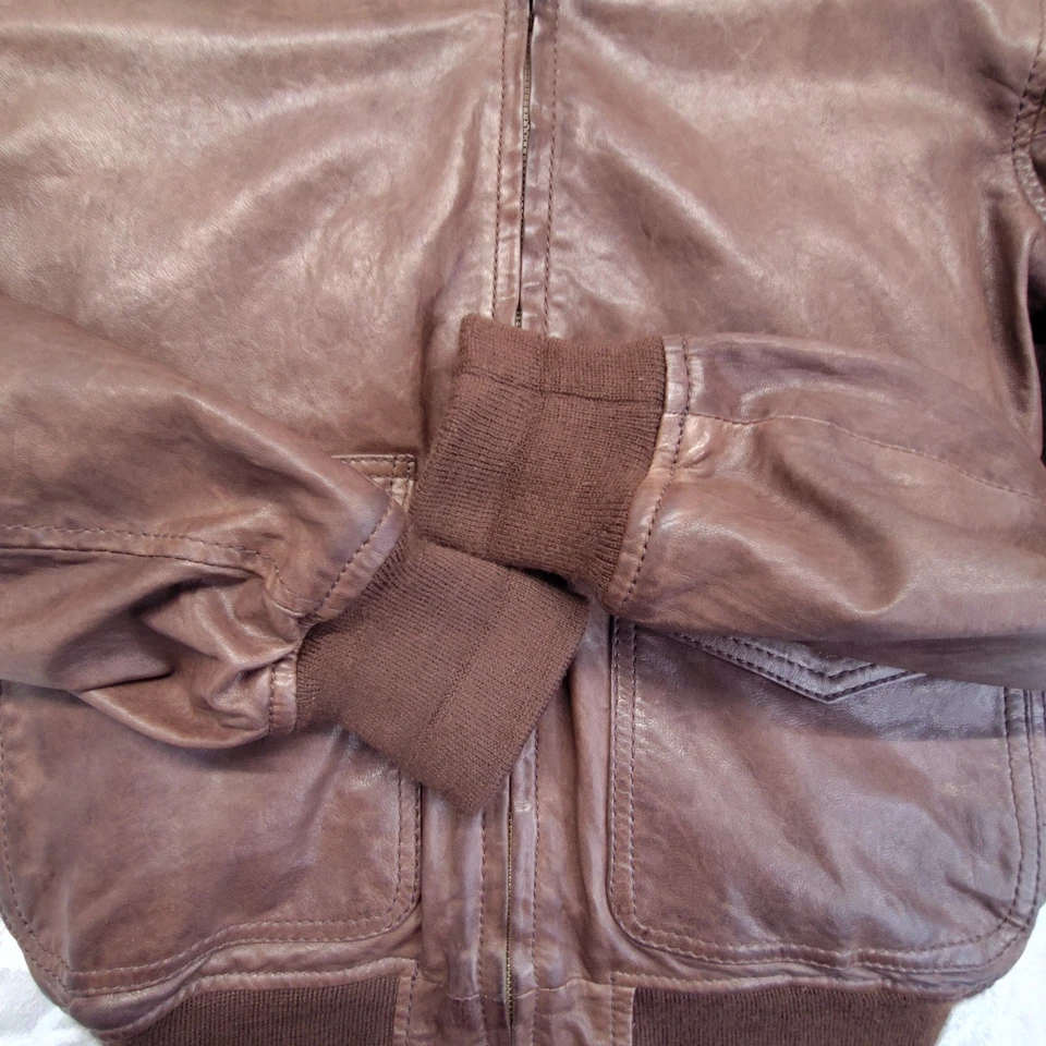 Vintage CPT Cockpit USA Bomber Jacket Military Pilot Air Force Soft Clean Small - Image 4 of 4