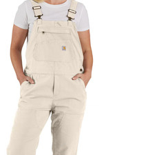 NWT Carhartt OR6001-W Rugged Flex Canvas Bib Overalls Women Regular Medium 8-10