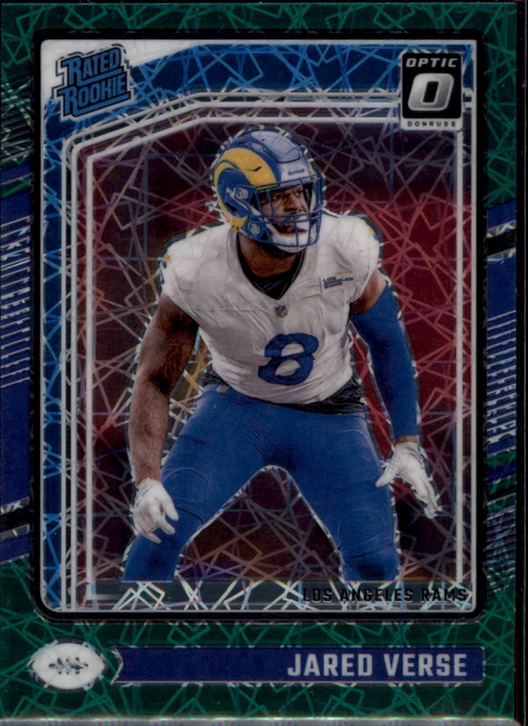 2024 Donruss Optic #242 Jared Verse Green Velocity Los Angeles Rams