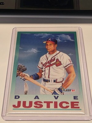 1992 Fleer David Justice Pro-Visions #713 - Kunst-Illustration ''Tomahawk''