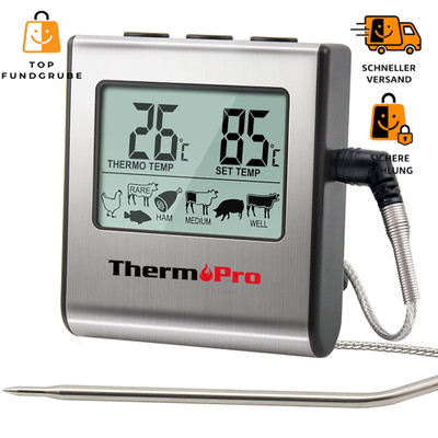 Bratenthermometer Digital Ofenthermometer Fleischthermometer mit Timer BBQ