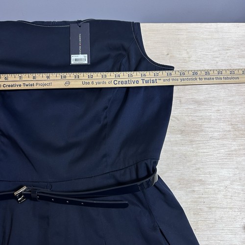 Tommy Hilfiger Plissee Fit & Flare Damen ärmelloses Kleid 12 Maritim Preppy - Bild 9 von 13