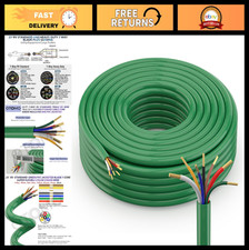 25ft Heavy Duty 7 Way Trailer Wire Multi Gauge 102 121 144 Color-coded Cabl