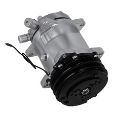 Ac Compressor W 2-groove Pulley 110mm For Sanden 508 Style V-belt 12v Black