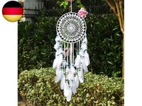 GroßEr TraumfäNger Im Boho-Stil, Mit WeißEr Feder Und Blauen Perlen, Makramee, W