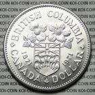 Canada 1871-1971 BC British Columbia large dollar $1 nickel lightly circulated