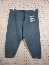 Victorias Secret VINTAGE Blue TRUE PINK LOVE y2k Joggers Sweatpants Sweats MED