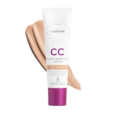 Lumene Color Correcting CC Cream - 1 Fl Oz (Pack of 1), 02 - Medium 