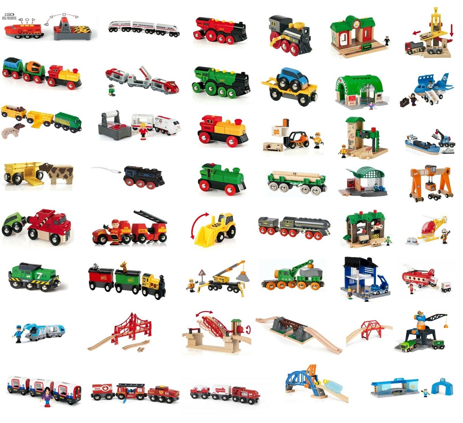 BRIO Railway Trains Set - Full collection of Brio Battery Trains &  Accessories