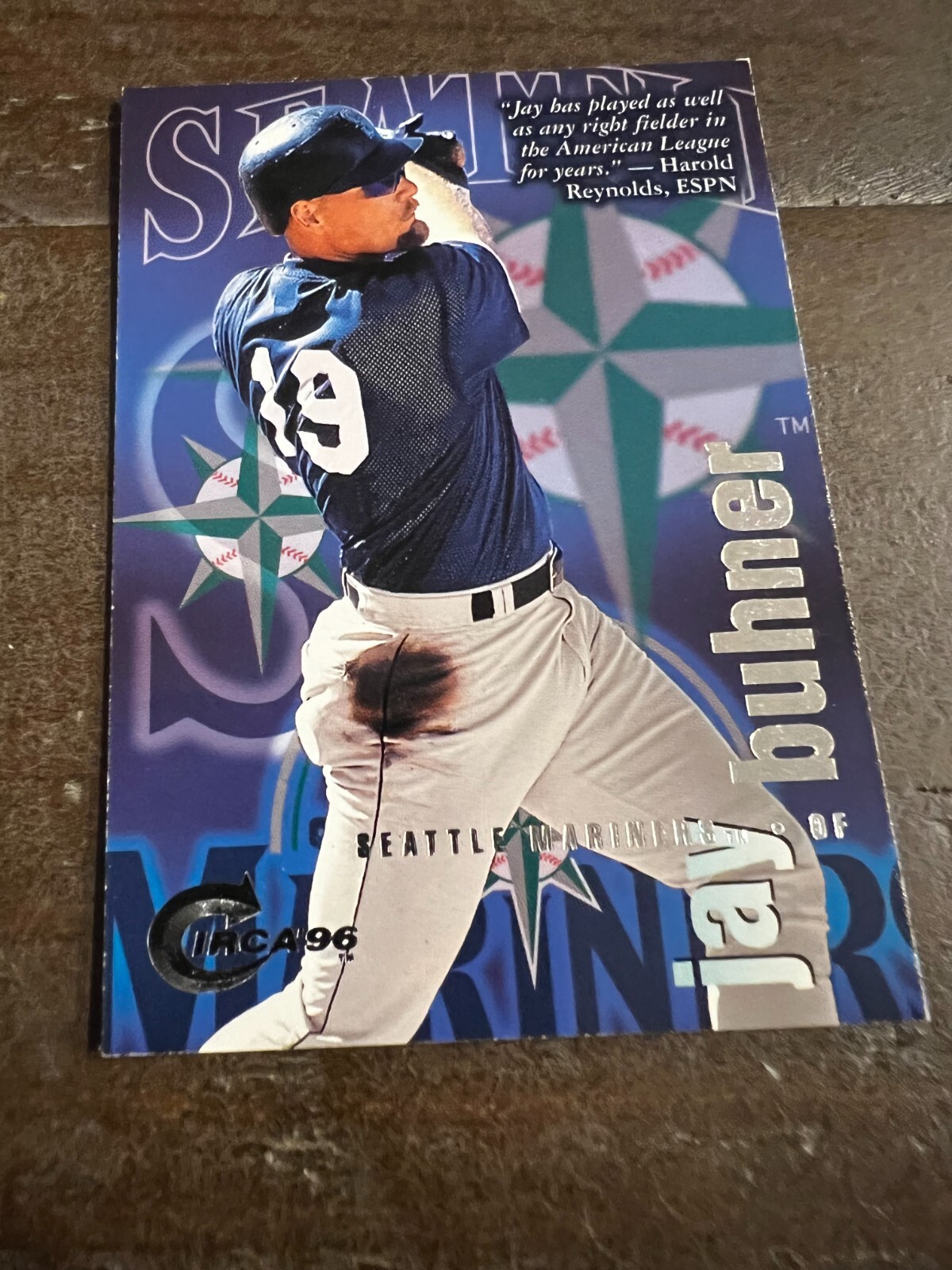 1996 Fleer/Skybox Circa'96 Baseball Card #76 Jay Buhner, Mariners (K6)