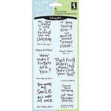 Friendly Advice Card Sentiments Clear Acrylic Stamp Set Inkadinkado Stamps 99181