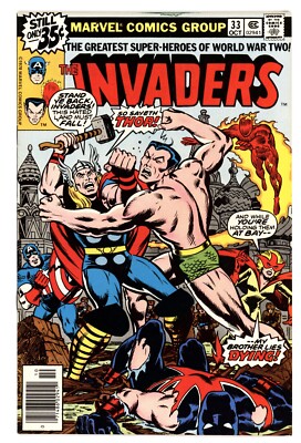 Invaders (2nd Series) #33 VF- 7.5 1978 Jack Kirby Thor Cover