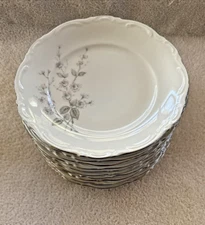 Mitterteich  Fragrance Bread / Salad Plate(s) 6 3/4" Pink White Bavaria Germany