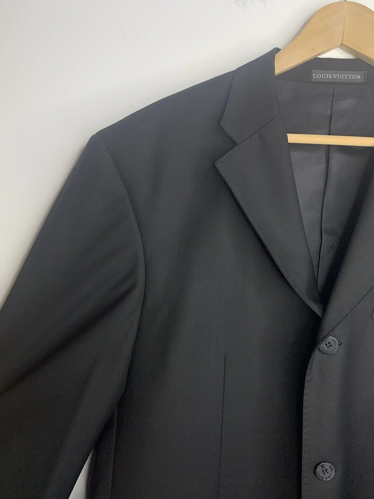 LOUIS VUITTON（LV） Giacca blazer uomo Louis Vuitton lana nera taglia 54 autentico designer