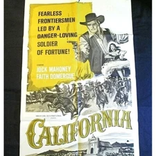 California (1963) Original Movie Poster 27x41 Folded Jock Mahoney