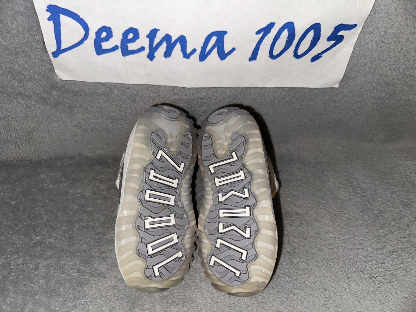 Toddler Jordan 11 Retro Low Athletic Shoes &lsquo;Cement Grey&rsquo; 505836 140 - Size 6C